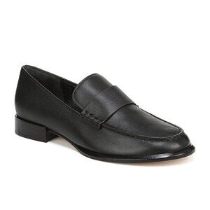 New Vince Nelli Leather Loafer Black Leather Sz 8